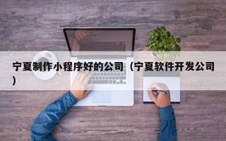 汉川宁夏制作小程序好的公司（宁夏软件开发公司）